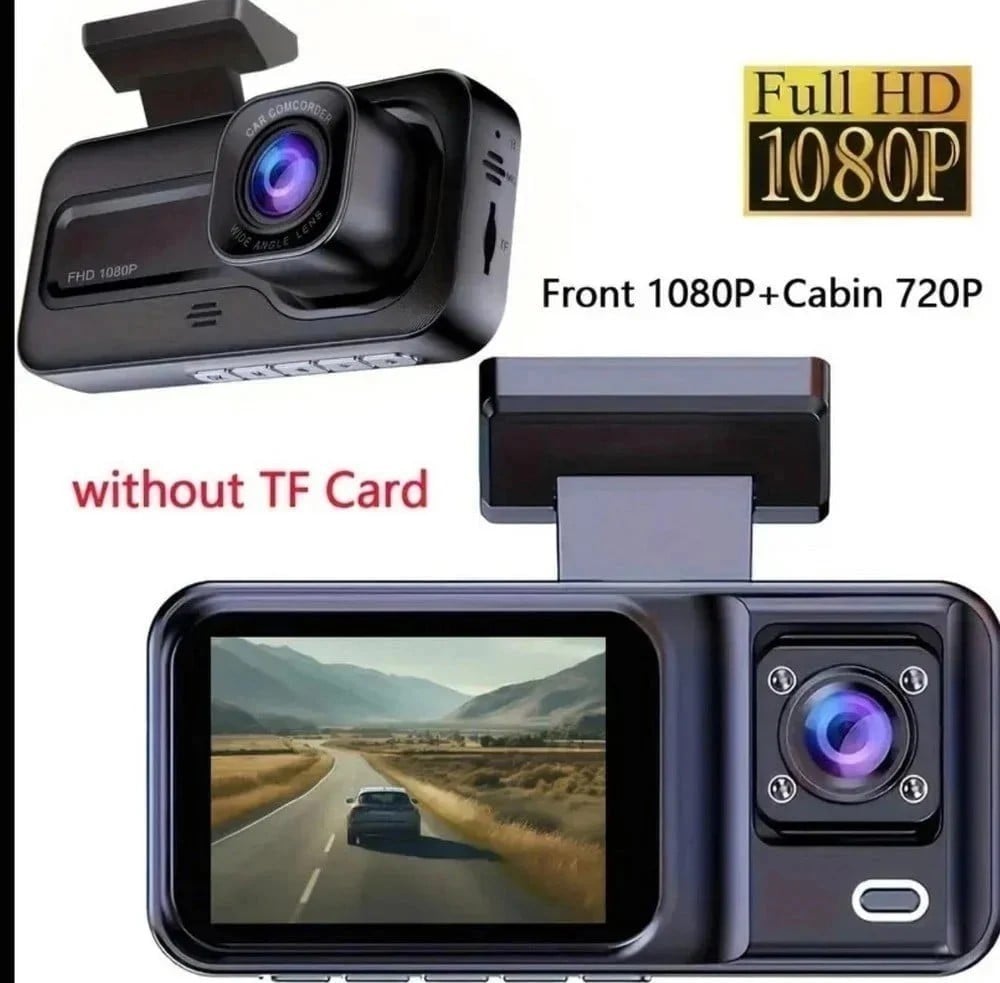 كاميرا داش للسيارة بعدستين Full HD 1080P - 2 - 1