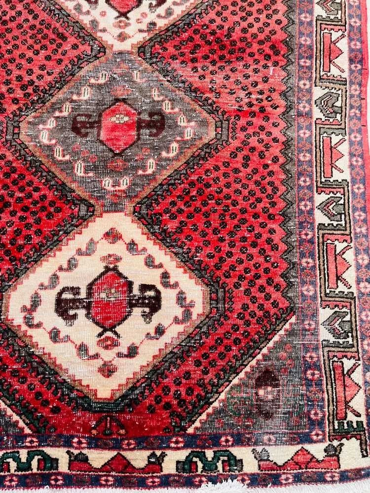 Antique Handmade Heritage Rug with Geometric Patterns - 6
