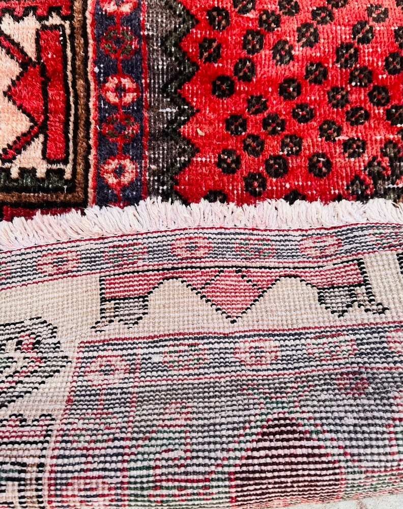 Antique Handmade Heritage Rug with Geometric Patterns - 7