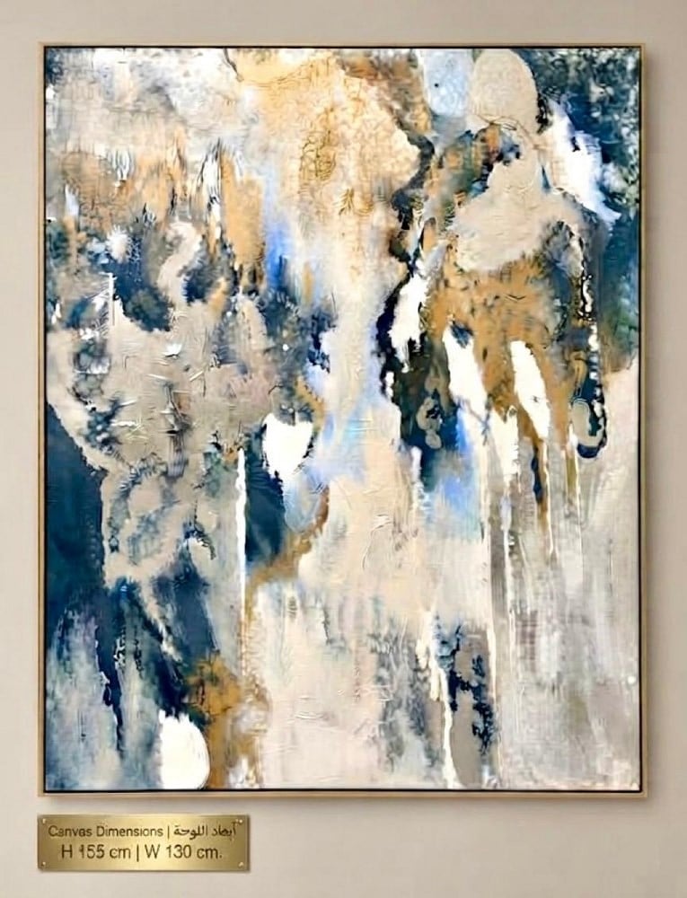 Rare Abstract Artwork With Gold Colored Accents - 4