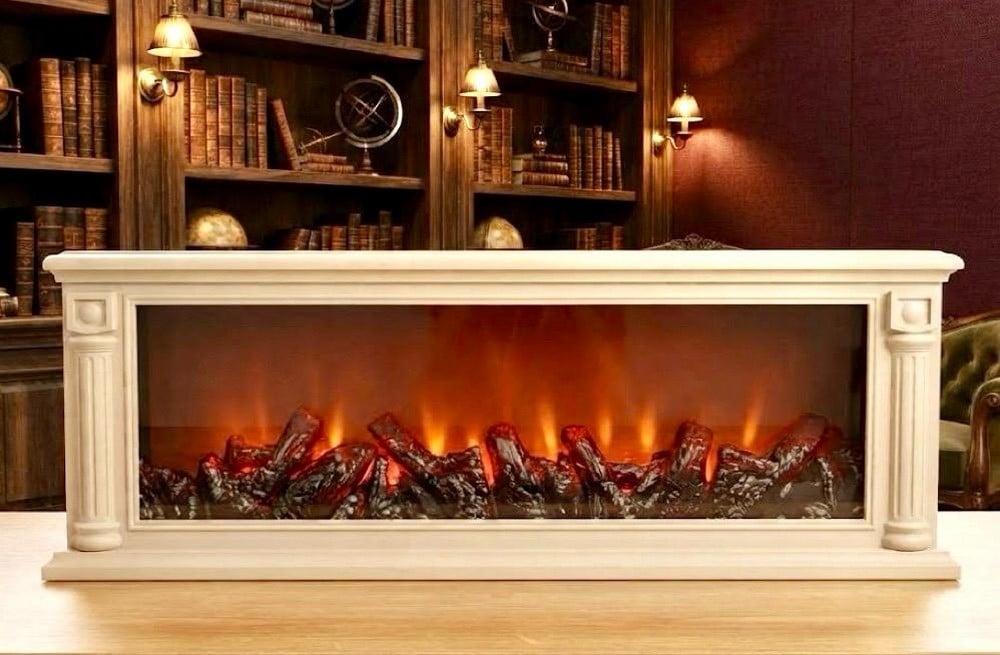 Decorative Classic Fireplace Replica With Flame Lighting - 5