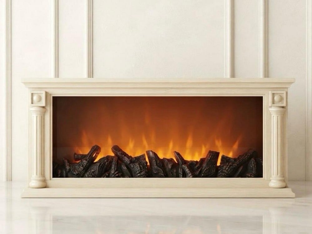 Decorative Classic Fireplace Replica With Flame Lighting - 2