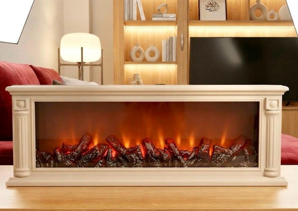 Decorative Classic Fireplace Replica With Flame Lighting - 1