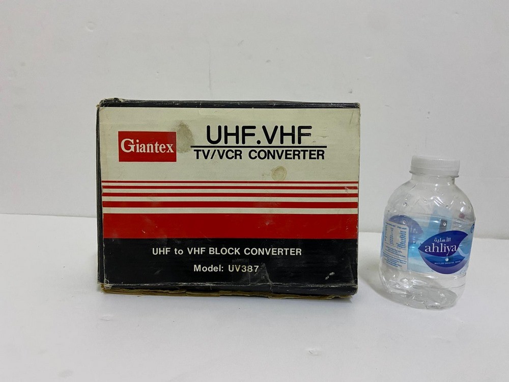 Old TV And Channel Converter (Uhf To Vhf Tv/Vcr Converter) By Giantex, Model Uv387 - 2