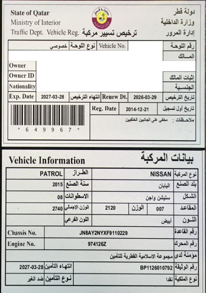 نيسان باترول موديل 2015، Y-15981 - 12