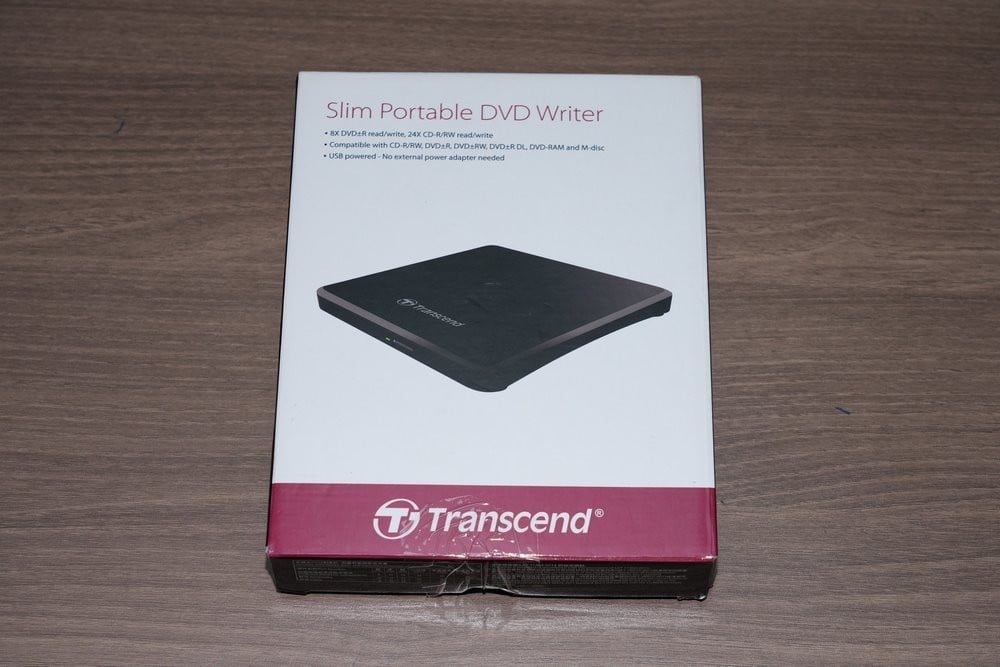 قارئ DVD محمول نحيف (Transcend) - 1