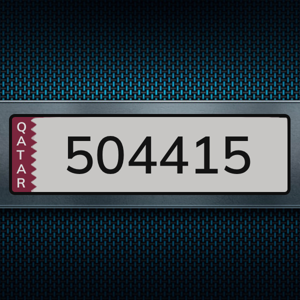 Car Plate 504415 - 1