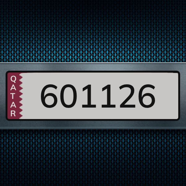 Car Plate 601126 - 1