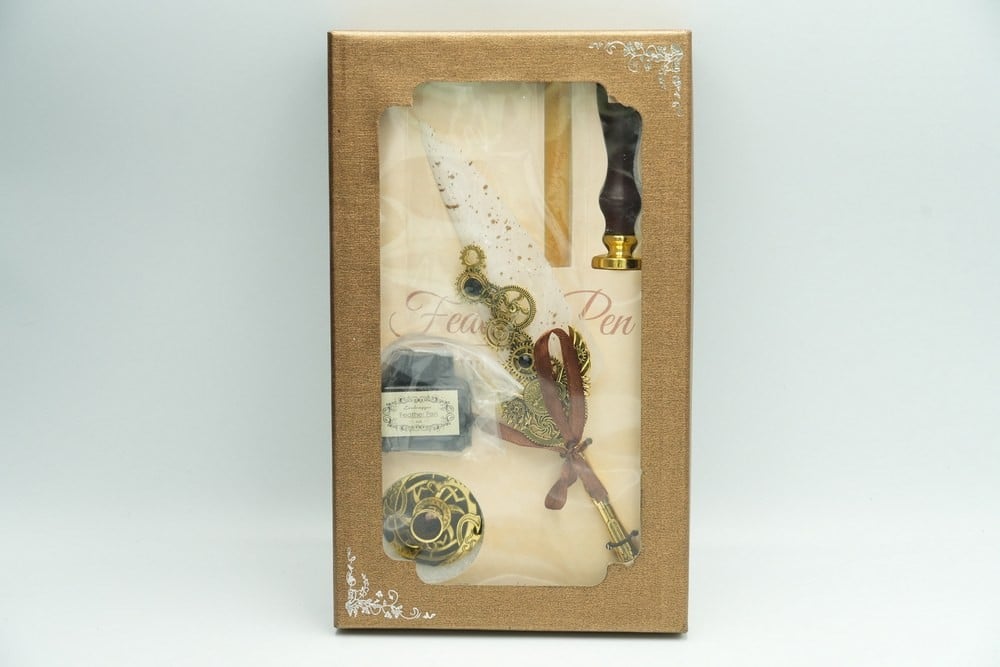 A quill pen with ink that imitates medieval pens - 1