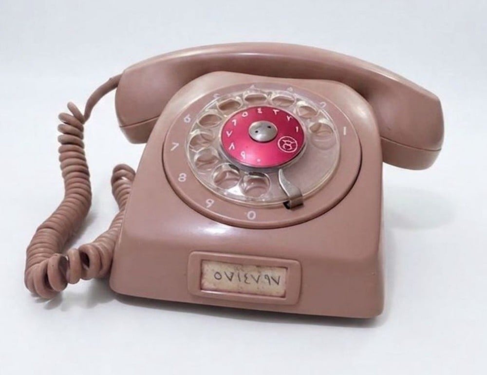 Vintage Rotary Dial Telephone – Dusty Pink - 3