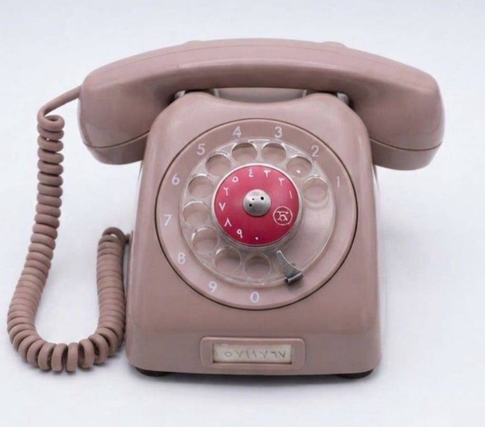 Vintage Rotary Dial Telephone – Dusty Pink - 1