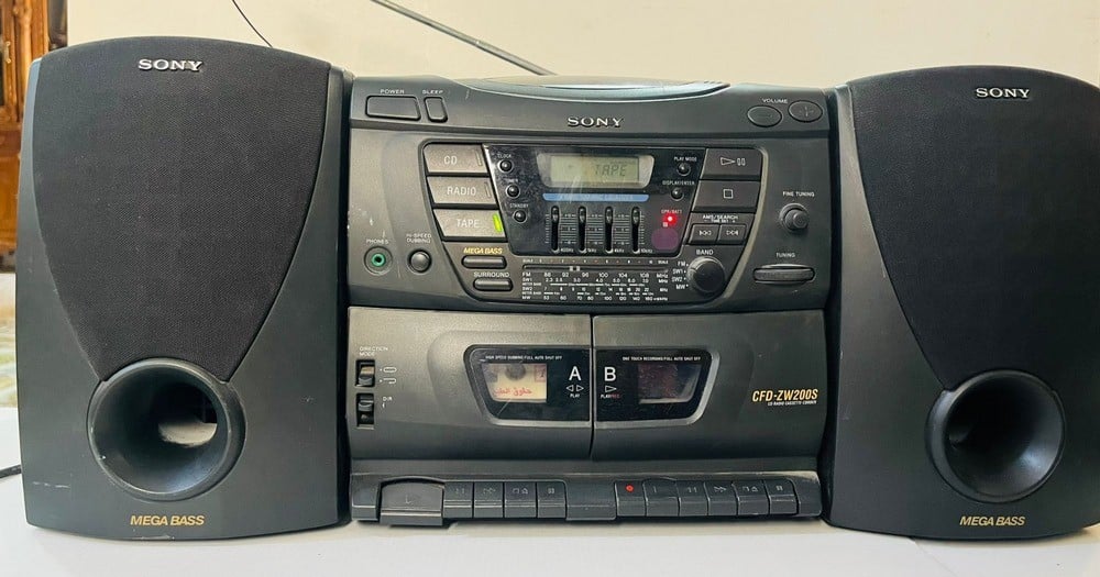 Vintage Sony Double Cassette Stereo with Radio and CD Player - 1