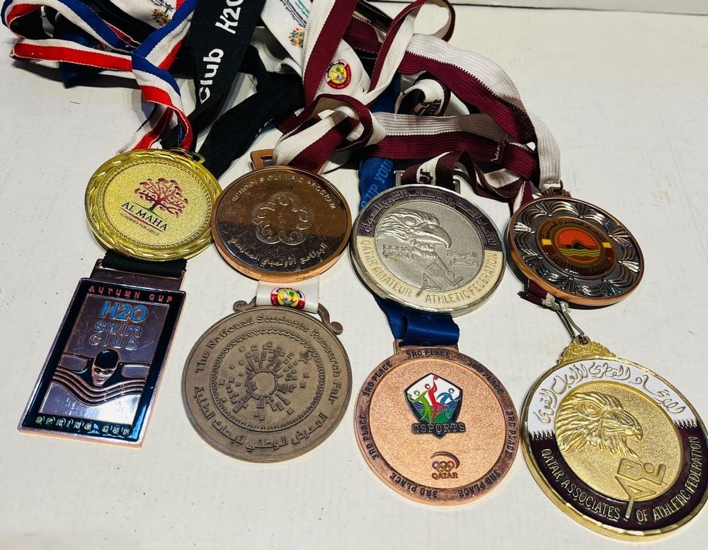 Set of 8 Vintage Qatari Sports Medals - 4