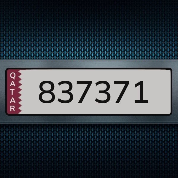 Car Plate 837371 - 1