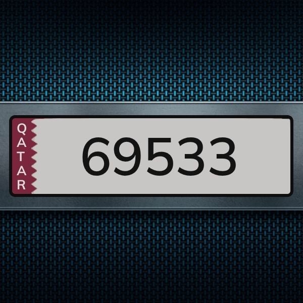 Car Plate 69533 - 1