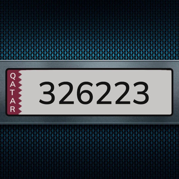 Car Plate 326223 - 1