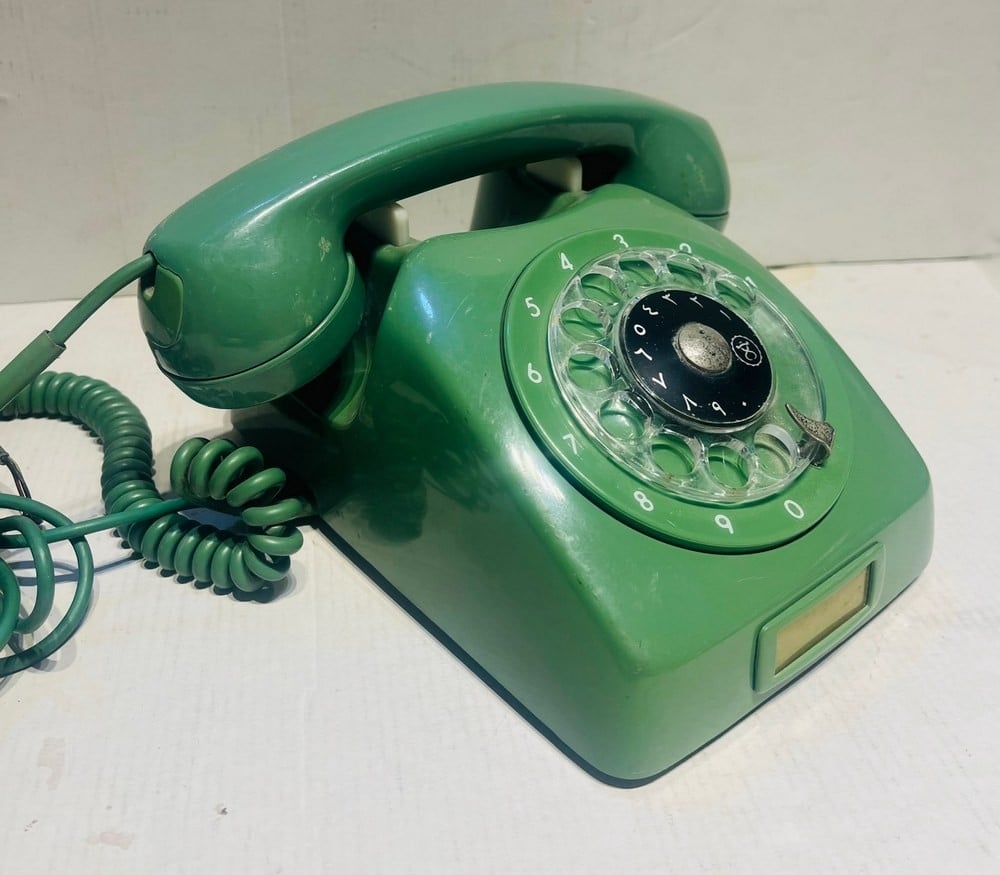 Vintage Green Ericsson Dialog Rotary Telephone - 4