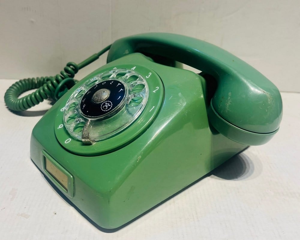 Vintage Green Ericsson Dialog Rotary Telephone - 3