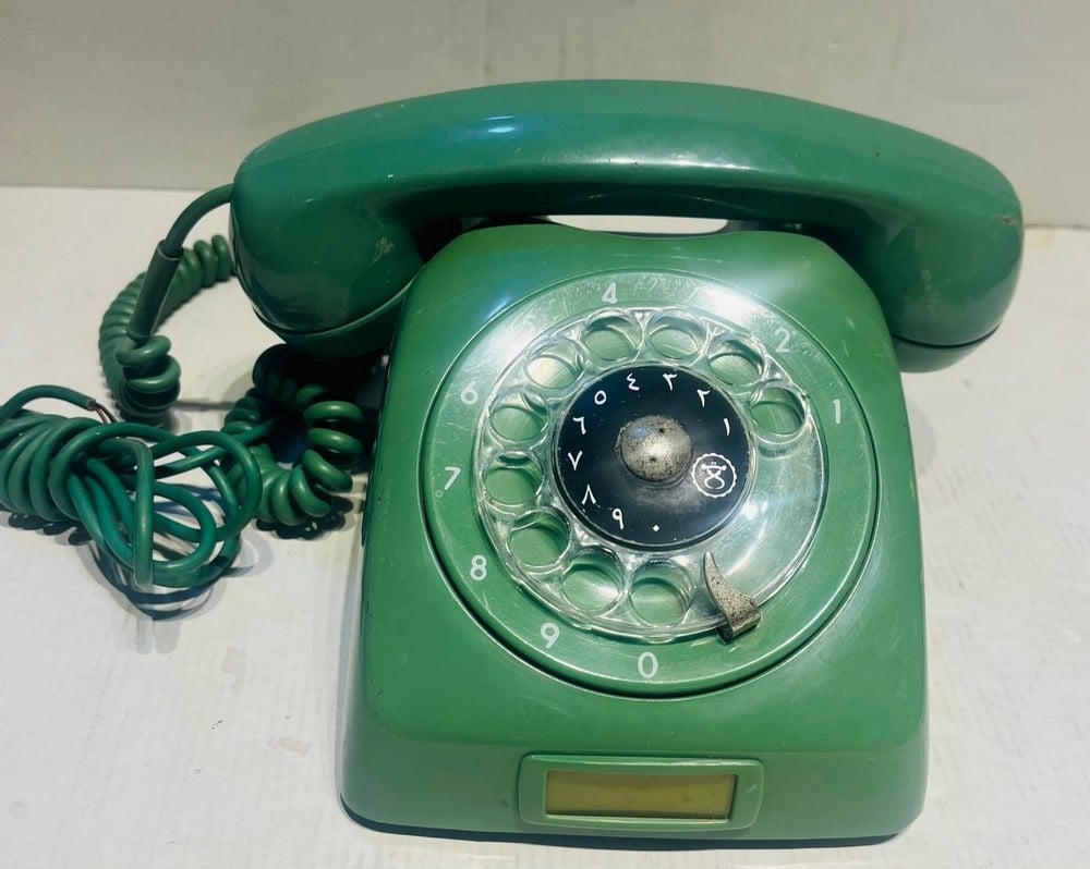 Vintage Green Ericsson Dialog Rotary Telephone - 1