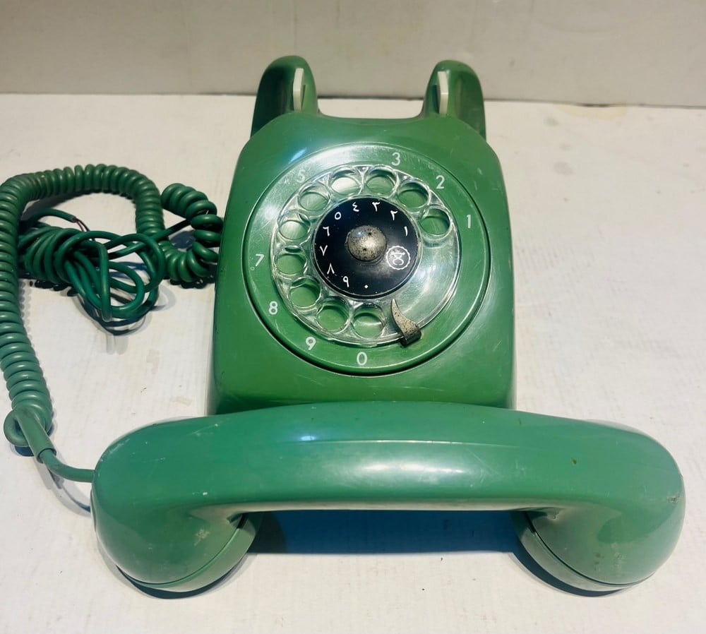 Vintage Green Ericsson Dialog Rotary Telephone - 2