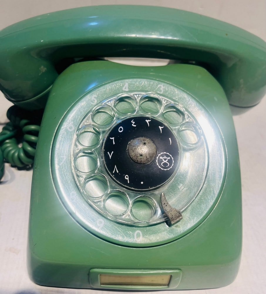 Vintage Green Ericsson Dialog Rotary Telephone - 5