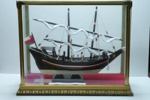 Traditional Arab Sailing Ship Model in Glass Case - 2