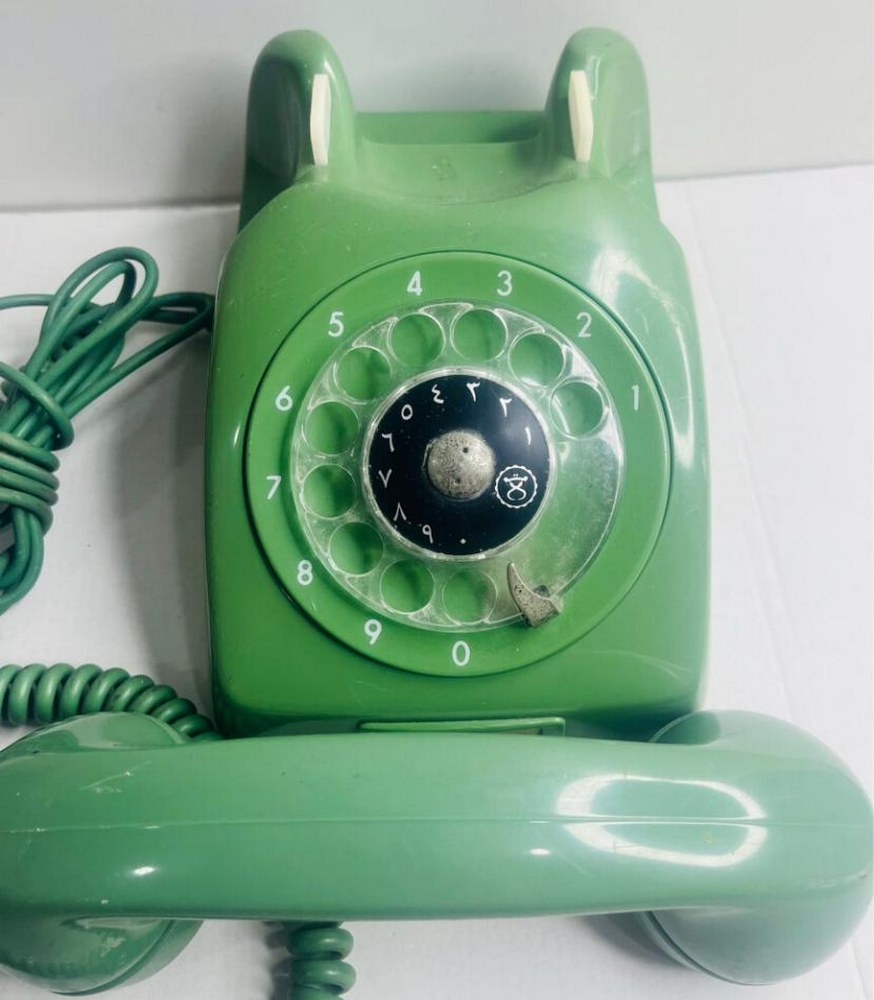 Old Green Rotary Telephone - 4