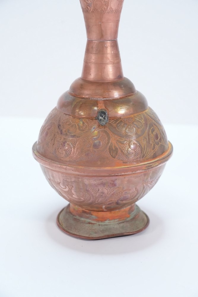 Old Copper Pitcher Or Vessel. - 5