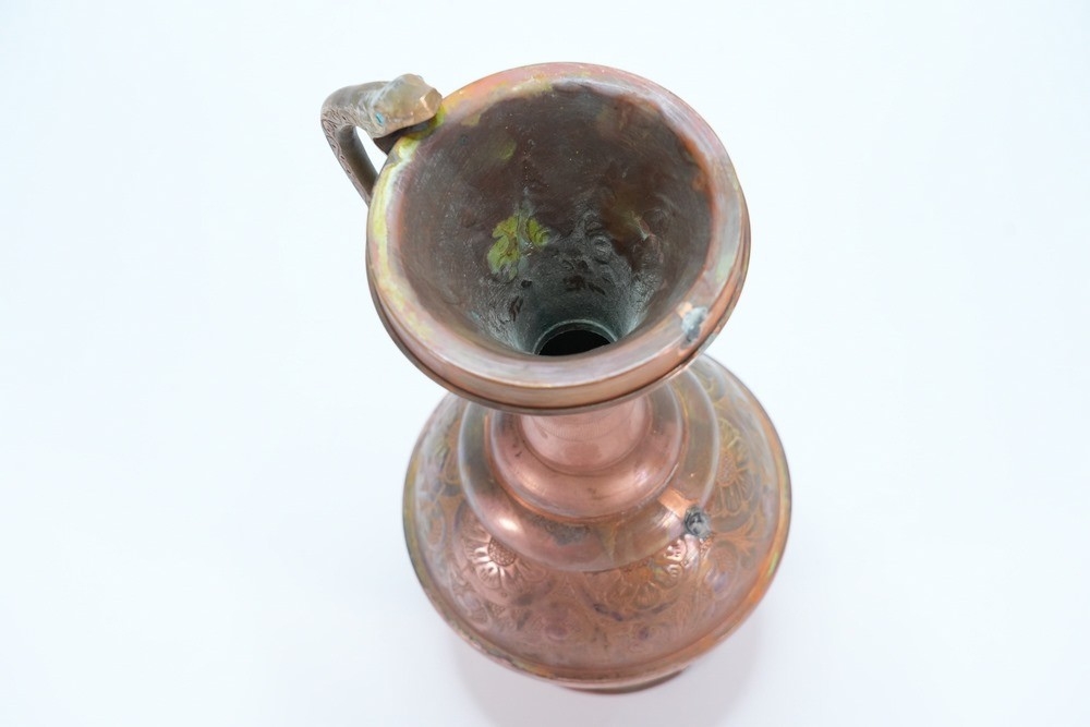 Old Copper Pitcher Or Vessel. - 7