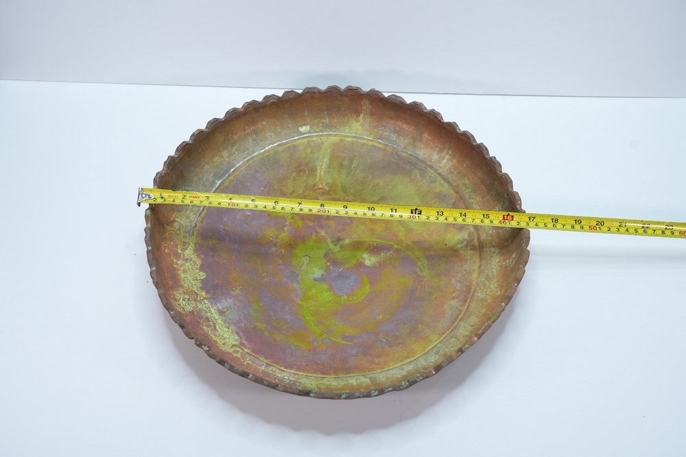 Old Copper Dish Or Tray - 3