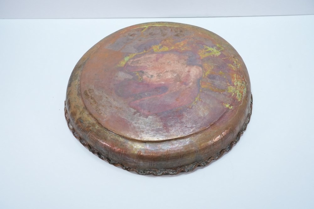 Old Copper Dish Or Tray - 4