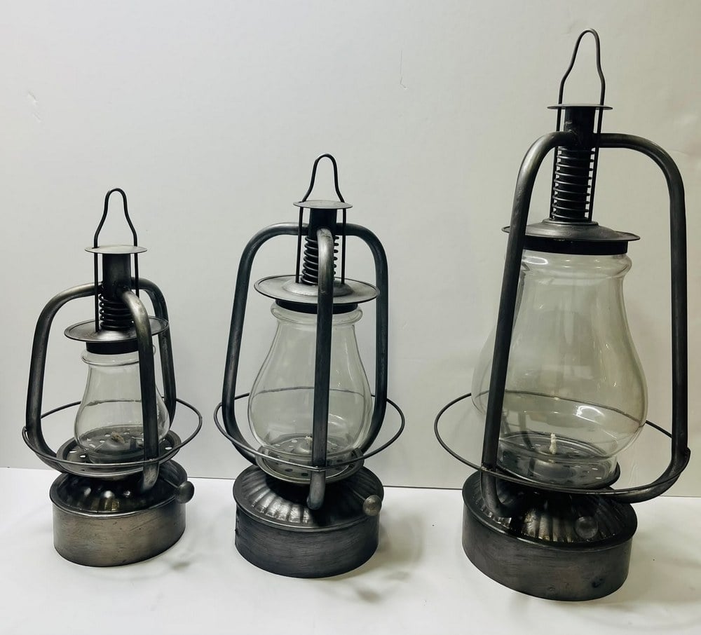 Set Of Vintage Kerosene Storm Lanterns - 5