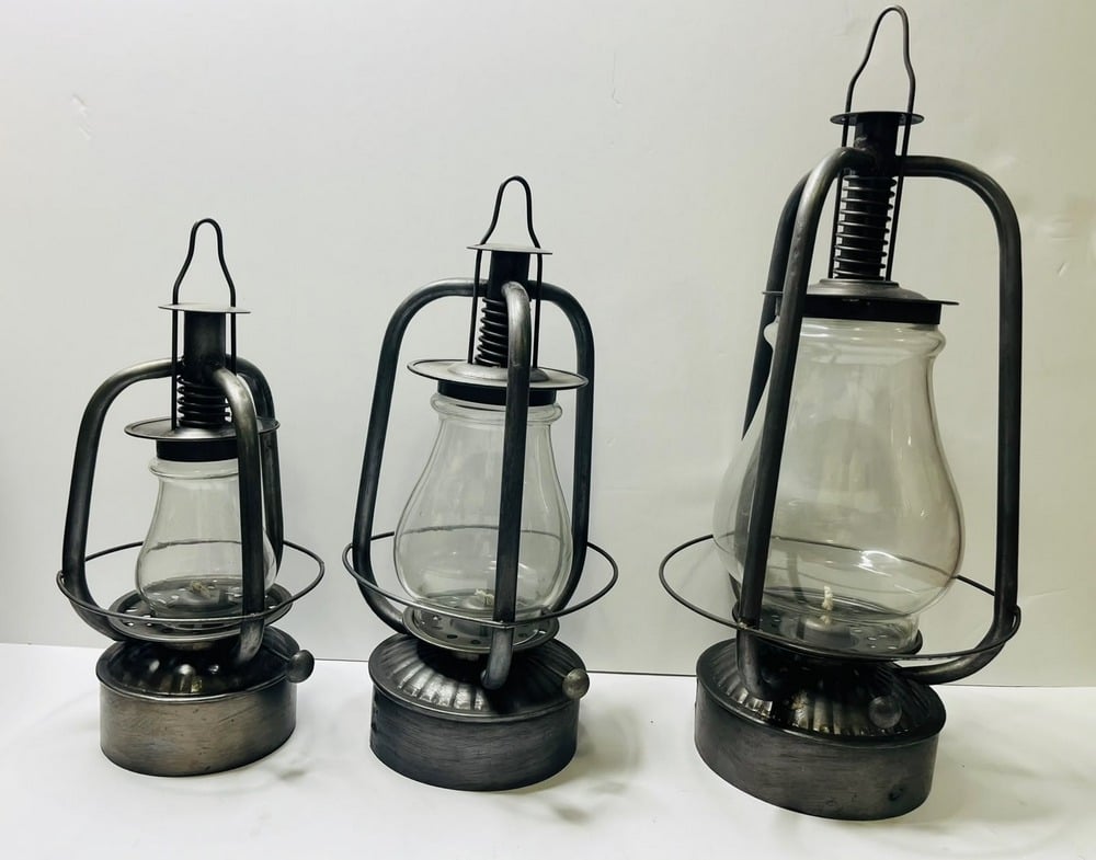Set Of Vintage Kerosene Storm Lanterns - 4