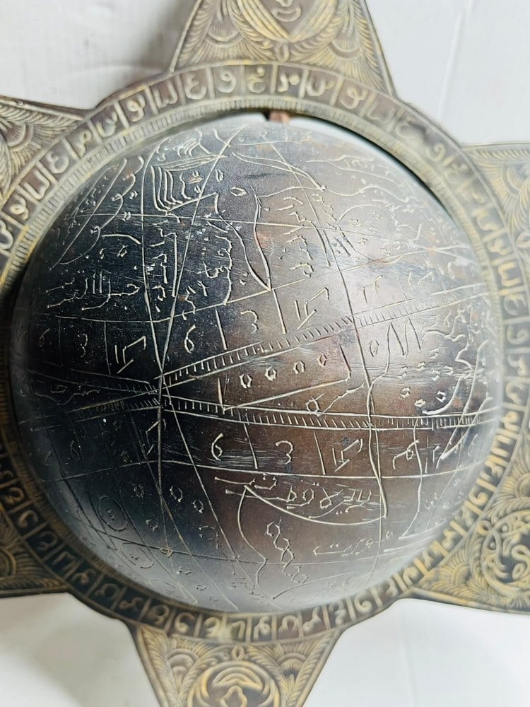 Large Antique Brass Astronomical Astrolabe – Armillary Sphere - 2