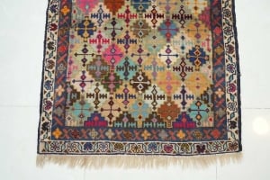 Antique Hand-Knotted Persian Iranian Rug - 3 - 5