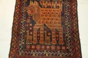 Antique Hand-Knotted Persian Iranian Rug – Lion Design - 3