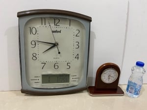 A Sanford-Branded Analog And Digital Wall Clock (It Seems To Be A Model Like Sf054Wc Or Something Similar)  - 2