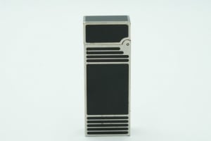 Dunhill Silver Plated And Black Enamel Lighter - 3