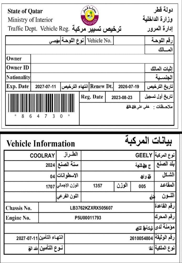 جيلي كولراي موديل 2024، Y-15835 - 11