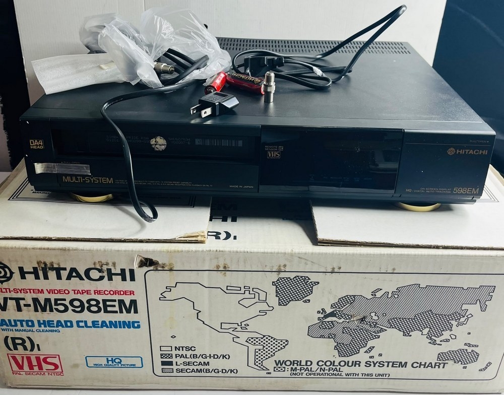 Vintage Hitachi Multi-System VCR with Original Box - 4