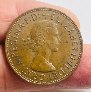 British One Penny Bronze Coin – 1967 - 3