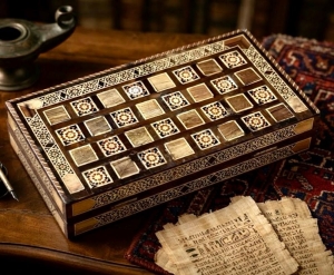 A Luxurious Traditional Game Board Featuring Chess And Dice - 5