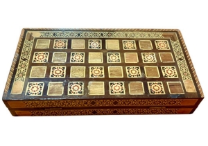 A Luxurious Traditional Game Board Featuring Chess And Dice - 2