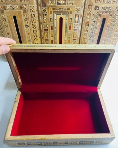 Set of 5 Syrian Arabesque Inlaid Wooden Boxes - 2