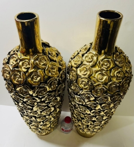 زوج فازات بورسلان Rose Multi Gold من KARE Design - 6