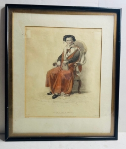 Antique European Wall Print – Doctor in Law or Physic, in Congregation Robes - 3