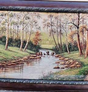 Framed Canvas Wall Artwork – Autumn River Landscape - 5