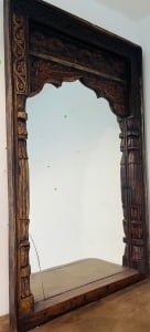 Very Large Antique Mirror with Hand-Carved Wooden Frame - 3