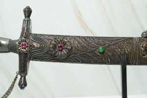 Rare Traditional Ottoman/Turkish Silver Sword – Handcrafted Filigree Work - 12