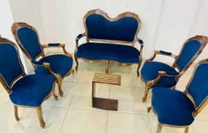 Classic Royal Sofa Set with Natural Mother-of-Pearl Inlay - 6